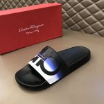 Ferragamo slides Blue on Blue