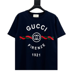 GUCCI Home 22SS Twist Stripe Print Short Sleeve T-Shirt