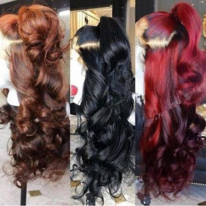 Multiple colors pull ponytail 100% human hair