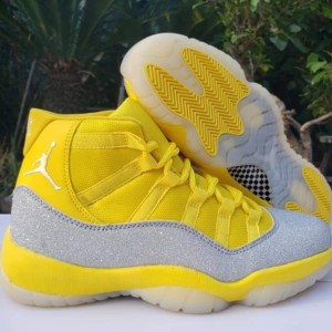 Exclusive Yellow And White Jordans 11s Limited Edition
