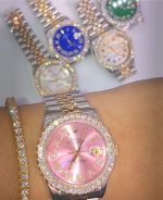 100% Original Pink Lady’s Rolex Watch Limited Edition