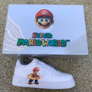 Super Mario World Fire Ball All White Af1 Limited Edition