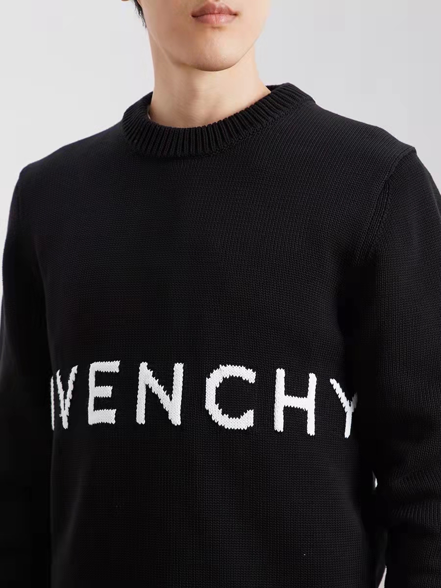 Givenchy Black 4G-jacquard cashmere sweater