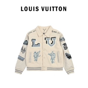 Louis Vuitton letter baseball jacket